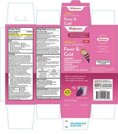 Children's Multi-symptom Fever &amp; Cold 4 Fl Oz  Grape Flavor (12680 Childrens Triaminic Suspension Multisymptom Fever Cold 4 Fl Oz (118 mL) Carton)